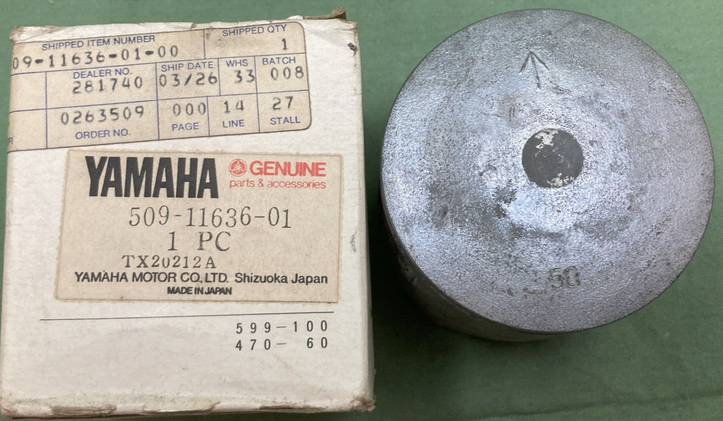 NEW GENUINE YAMAHA 509-11636-01 PISTON 2ND 0.50 O/S