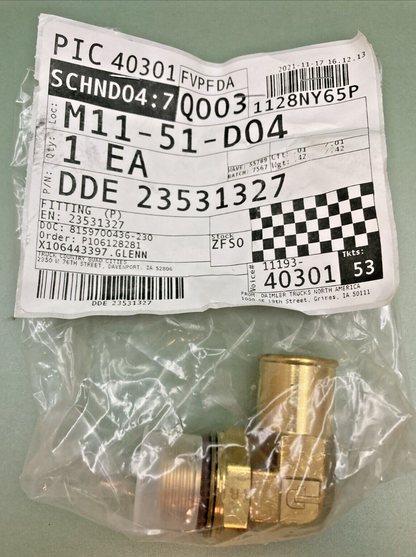 NEW GENUINE DETROIT DIESEL DDE 23531327 FITTING (P)