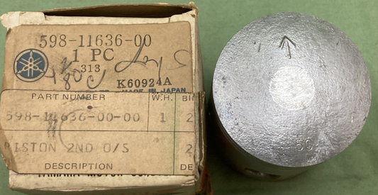 NEW GENUINE YAMAHA 598-11636-00 PISTON 2ND 0.50 O/S