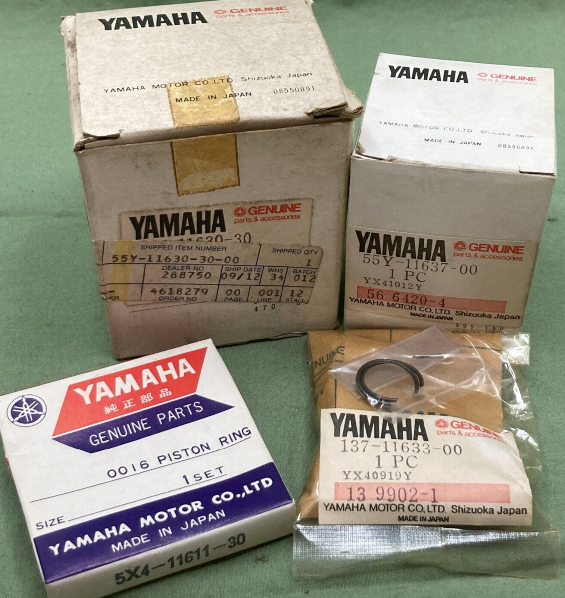 NEW GENUINE YAMAHA 55Y-11630-30 PISTON KIT COMPLETE
