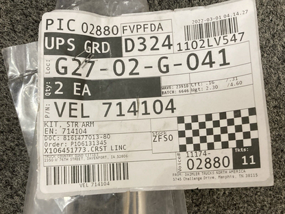 NEW GENUINE VELVAC 714104 Lane Change Arm Bracket with Hardware