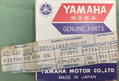 NEW GENUINE YAMAHA 55X-11610-40 PISTON RING SET 4TH O/S