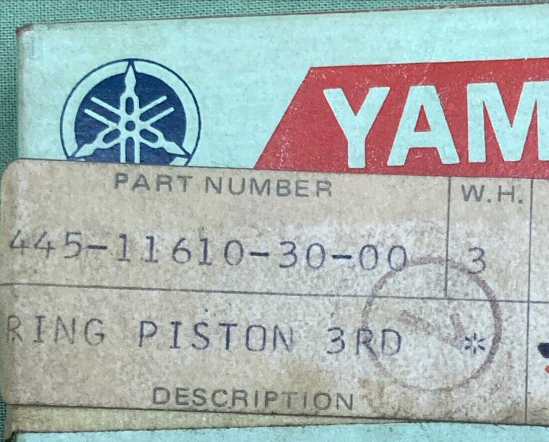 NEW GENUINE YAMAHA 445-11610-30 PISTON RING SET 3RD 0.75 O/S