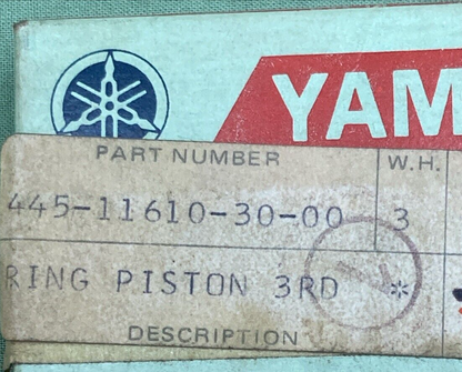 NEW GENUINE YAMAHA 445-11610-30 PISTON RING SET 3RD 0.75 O/S