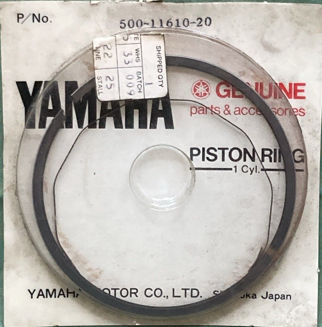 NEW GENUINE YAMAHA 500-11610-20 PISTON RING SET 2ND 0.50 O/S