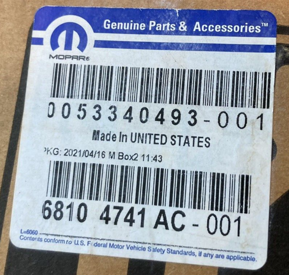 NEW GENUINE MOPAR 68104741AC Front Door Outer Panel Skin Left FITS CHRYLSER 200