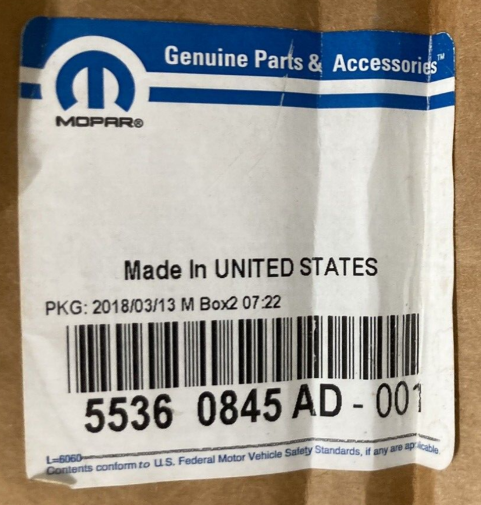 NEW GENUINE MOPAR 55360845AD Front Fender Front Left FITS DODGE NITRO