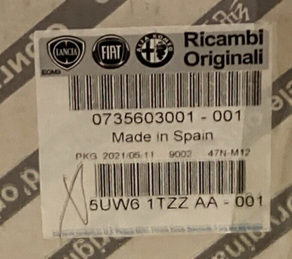 NEW GENUINE RICAMBI ORIGINAL 5UW61TZZAA Mirror Cap Right WHITE FITS RENEGADE