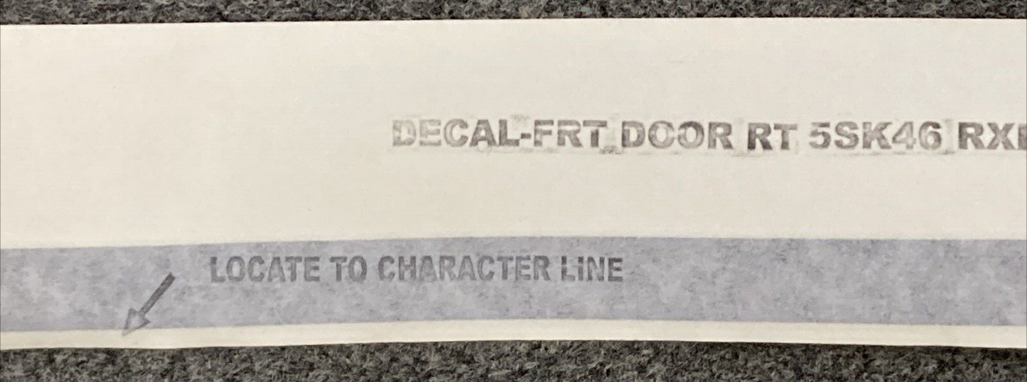 NEW GENUINE MOPAR 5SK48RXFAA Decal STRIPE Right Front Door Black FITS CHALLENGER
