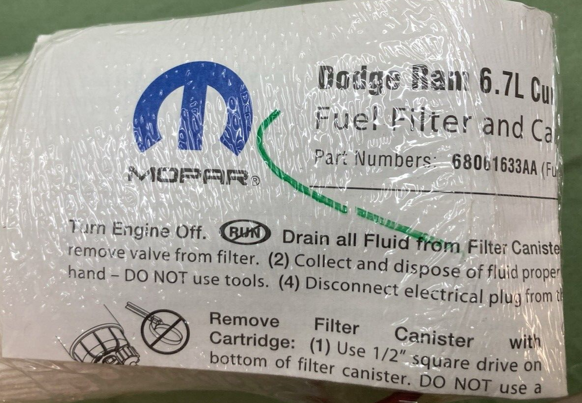 NEW GENUINE MOPAR 68061634AA FILTER FUEL FITS DODGE