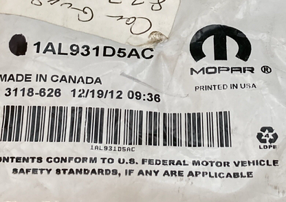 NEW GENUINE MOPAR 1AL931D5AC Fold Flat Shield, Left