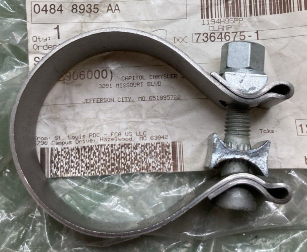 NEW GENUINE MOPAR 04848935AA Exhaust Clamp 63.55mm