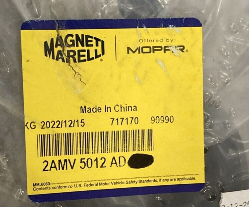 NEW GENUINE MOPAR 2AMV5012AD Brake Rotor, Magneti Marelli