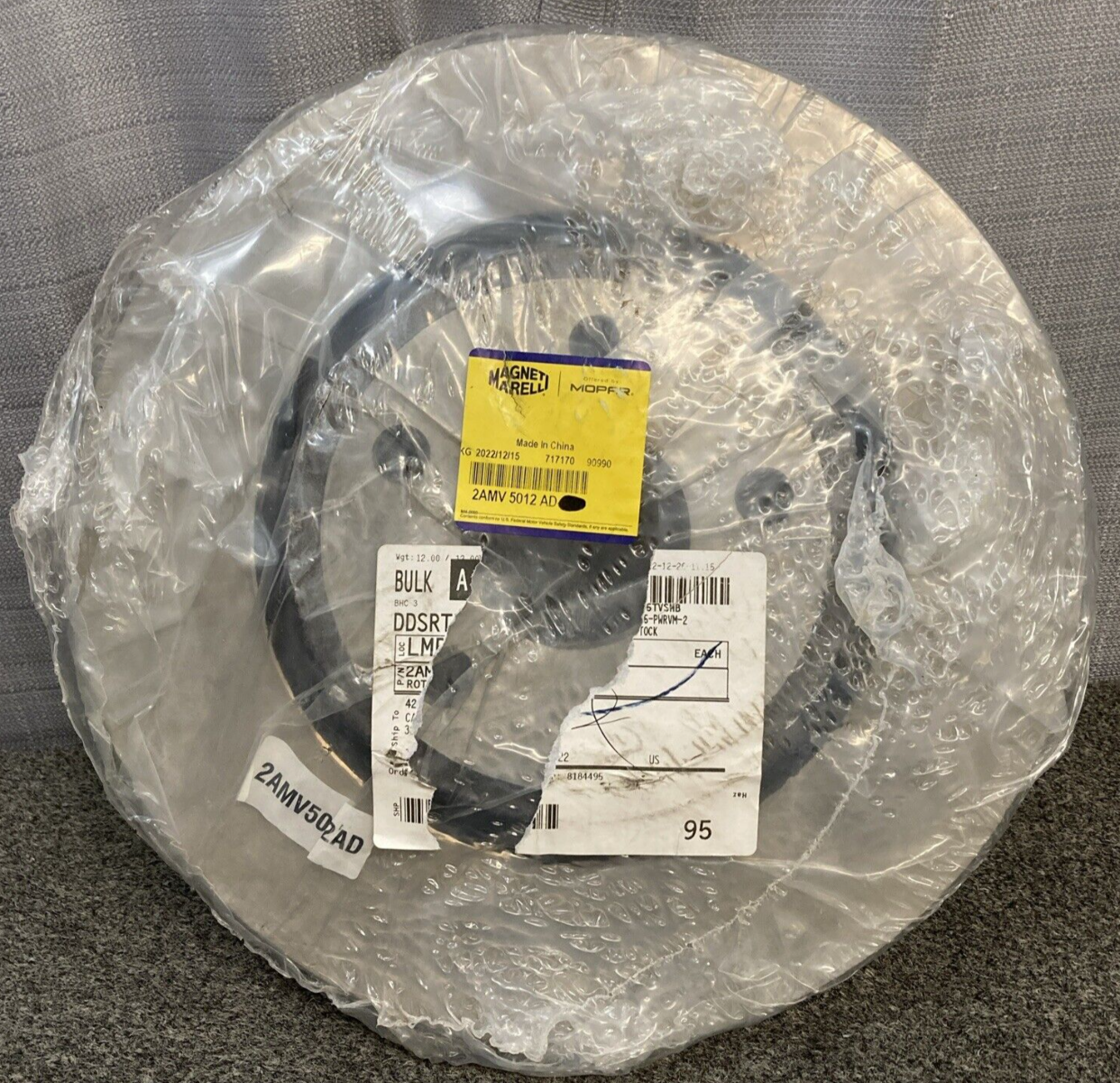 NEW GENUINE MOPAR 2AMV5012AD Brake Rotor, Magneti Marelli