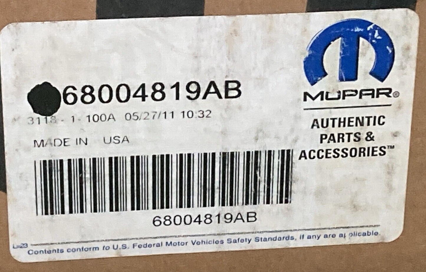 NEW GENUINE MOPAR 68004819AB Window Regulator Motor, Left 2007-2012
