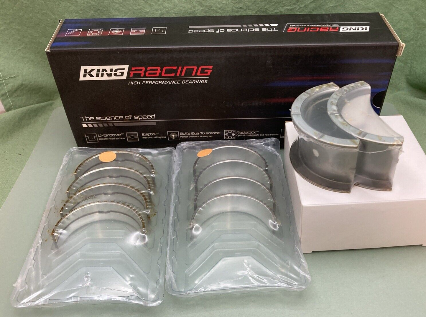 NEW GENUINE KING RACING MB 557HP HP-Series Main Bearings