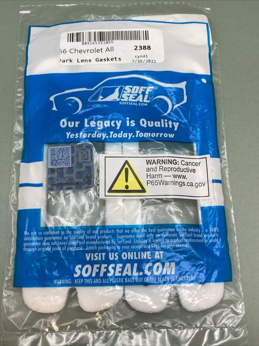 NEW GENUINE SOFFSEAL SS-2388 PARK LENS GASKET SET 66 CHEVROLET