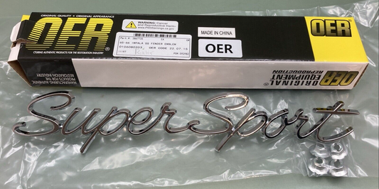 NEW GENUINE OER 3867735 IMPALA SS FENDER EMBLEM 65-66