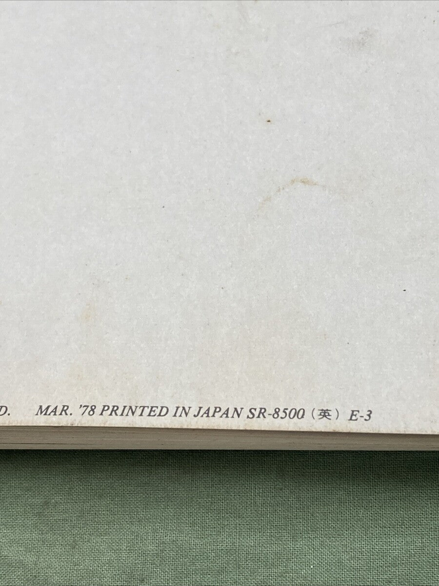 GENUINE SUZUKI SR-8500 E-3 GS1000 SERVICE MANUAL 1978