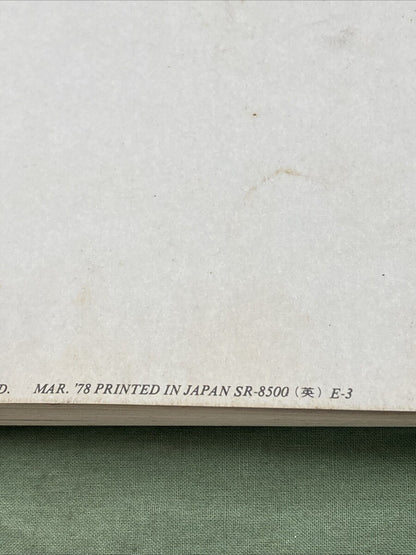 GENUINE SUZUKI SR-8500 E-3 GS1000 SERVICE MANUAL 1978