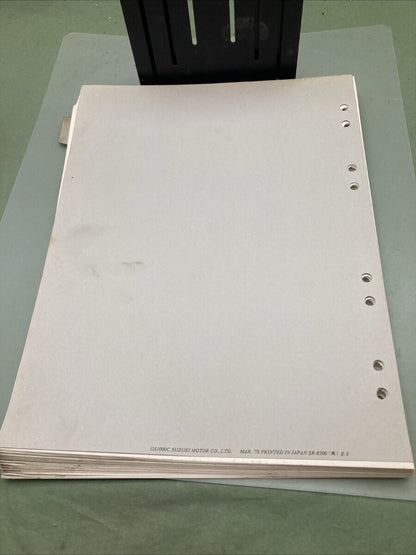 GENUINE SUZUKI SR-8500 E-3 GS1000 SERVICE MANUAL 1978