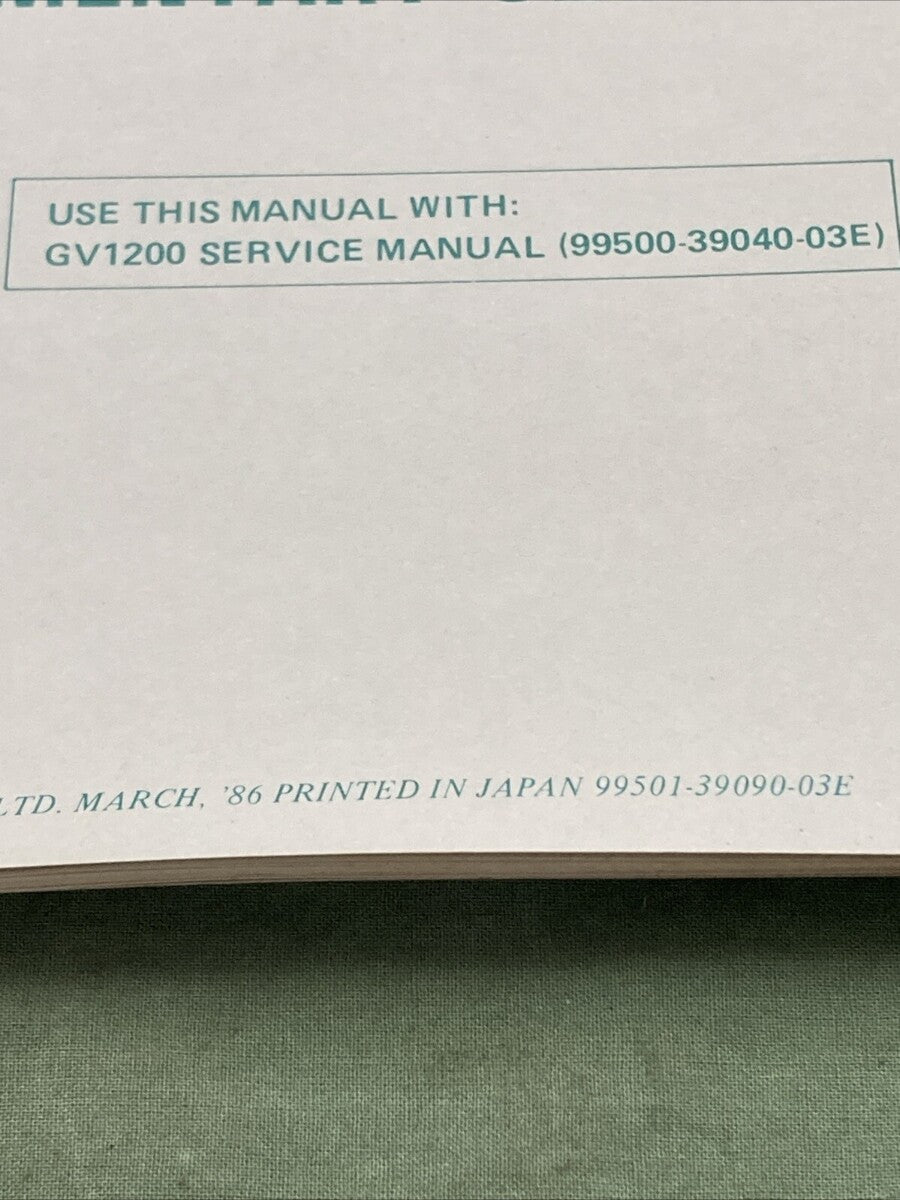 GENUINE SUZUKI 99501-39090-03E GV1200GLG SUPPLEMENTARY SERVICE MANUAL 1986