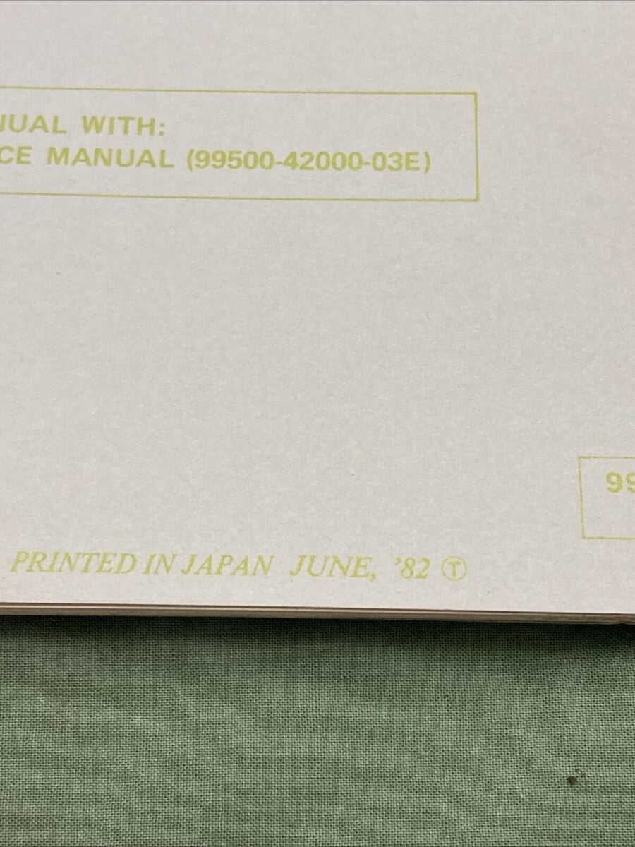 GENUINE SUZUKI 99501-42000-03E SP250 SUPPLEMENTARY SERVICE MANUAL 1982