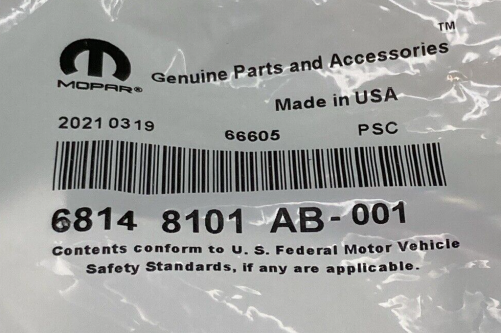 NEW GENUINE MOPAR 68148101AB WIRING 6-WAY W/ SPLICE PACK