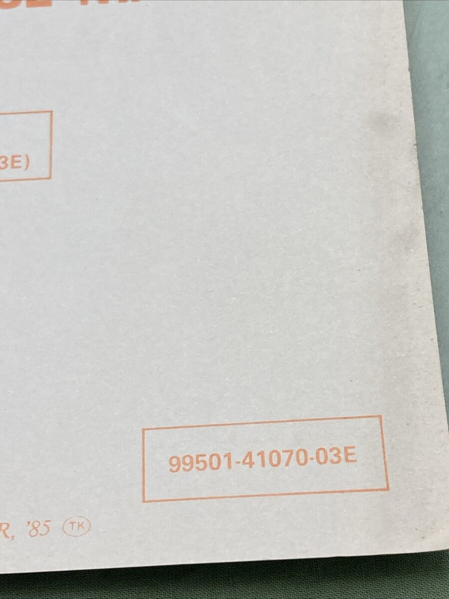 GENUINE SUZUKI 99501-41070-03E SP125 SUPPLEMENTARY SERVICE MANUAL 1985