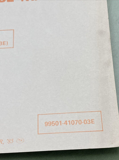 GENUINE SUZUKI 99501-41070-03E SP125 SUPPLEMENTARY SERVICE MANUAL 1985