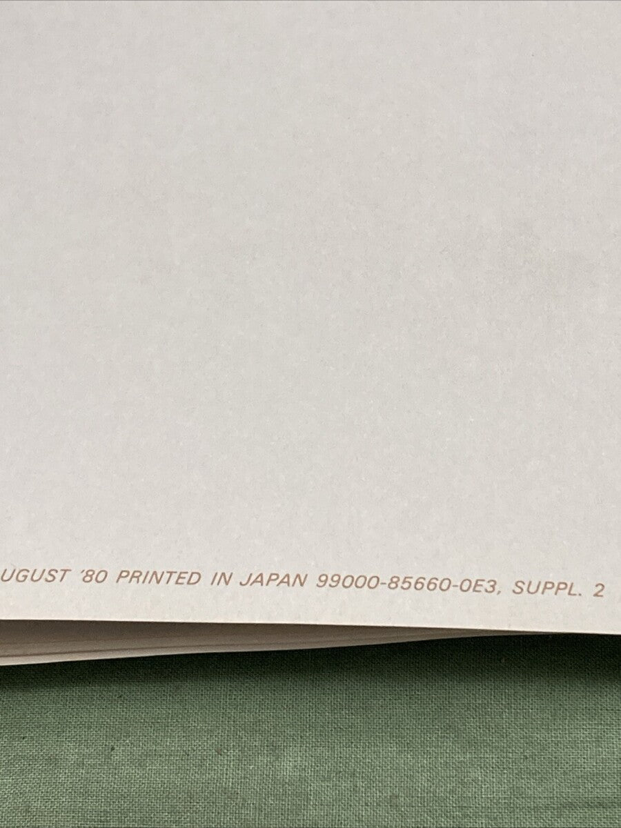 GENUINE SUZUKI 99000-85660-03E GN400 SUPPLEMENTARY SERVICE MANUAL 1980