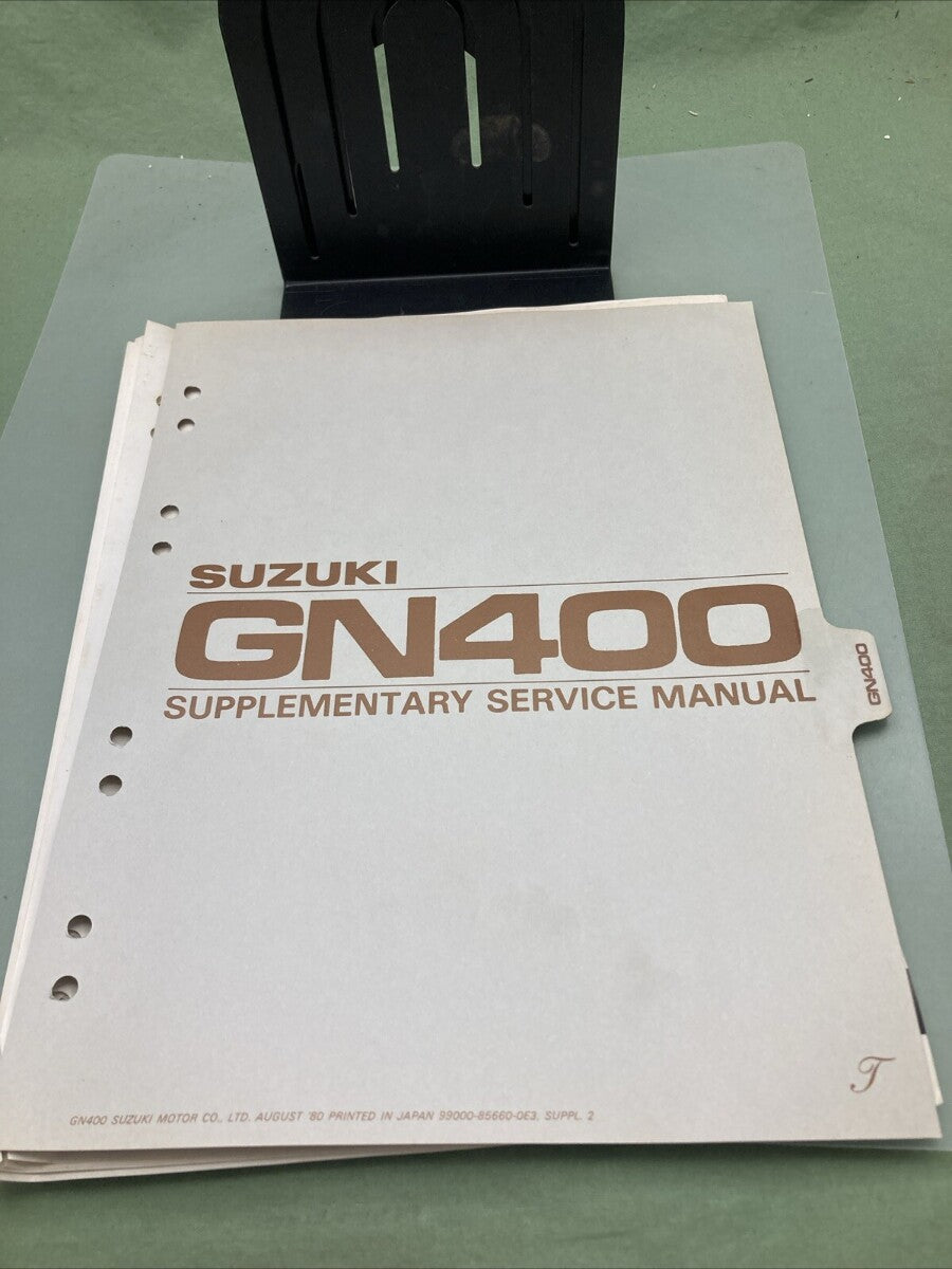 GENUINE SUZUKI 99000-85660-03E GN400 SUPPLEMENTARY SERVICE MANUAL 1980