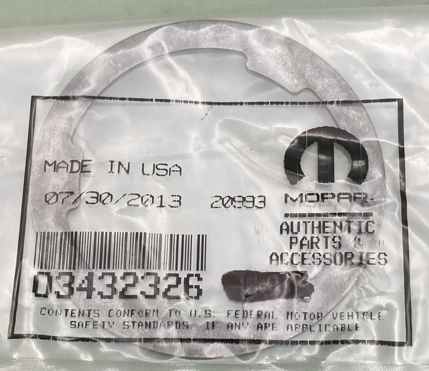 NEW GENUINE MOPAR 03432326 Drive Pinion Bearing Shim 2001-2011