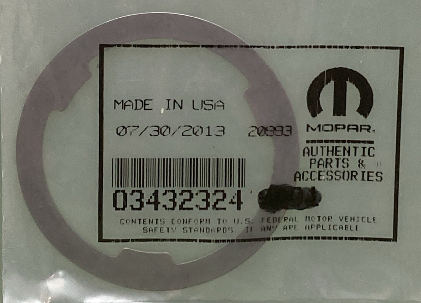NEW GENUINE MOPAR 03432324 Drive Pinion Bearing Shim 2001-2011
