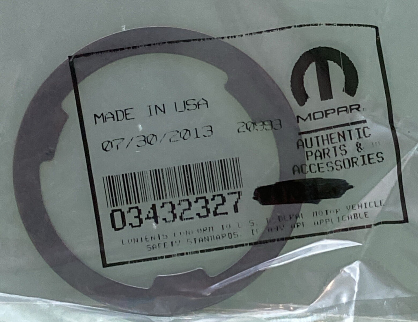 NEW GENUINE MOPAR 03432327 Drive Pinion Bearing Shim 2001-2011