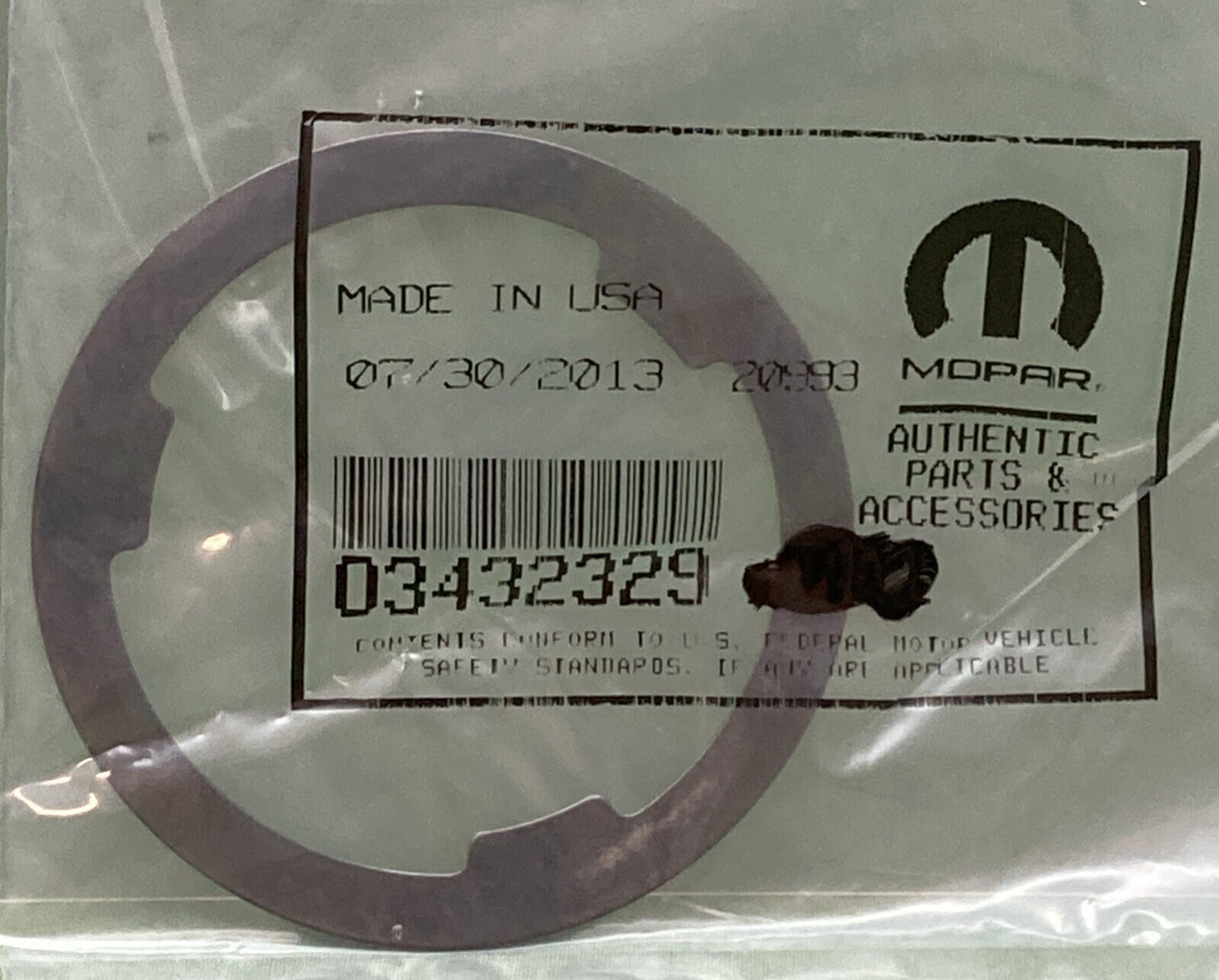 NEW GENUINE MOPAR 03432329 Drive Pinion Bearing Shim 2001-2011