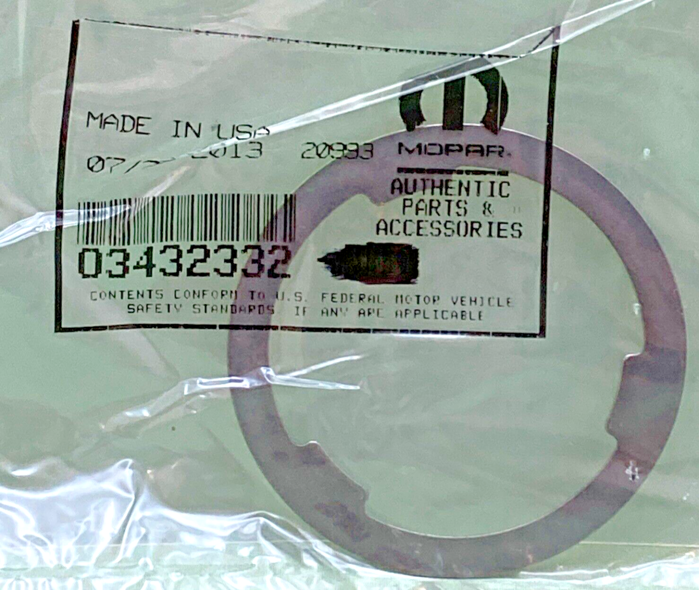 NEW GENUINE MOPAR 03432332 Drive Pinion Bearing Shim 2001-2011
