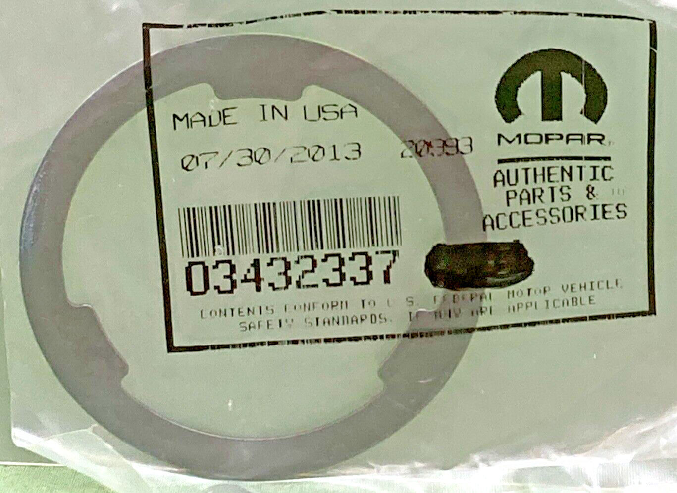 NEW GENUINE MOPAR 03432337 Drive Pinion Bearing Shim 2001-2011