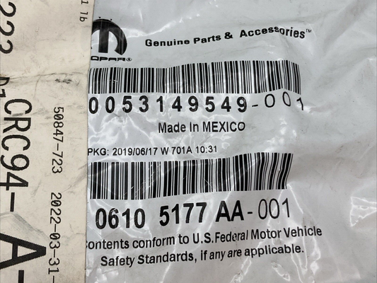 NEW GENUINE MOPAR 06105177AA Clamp-Hose