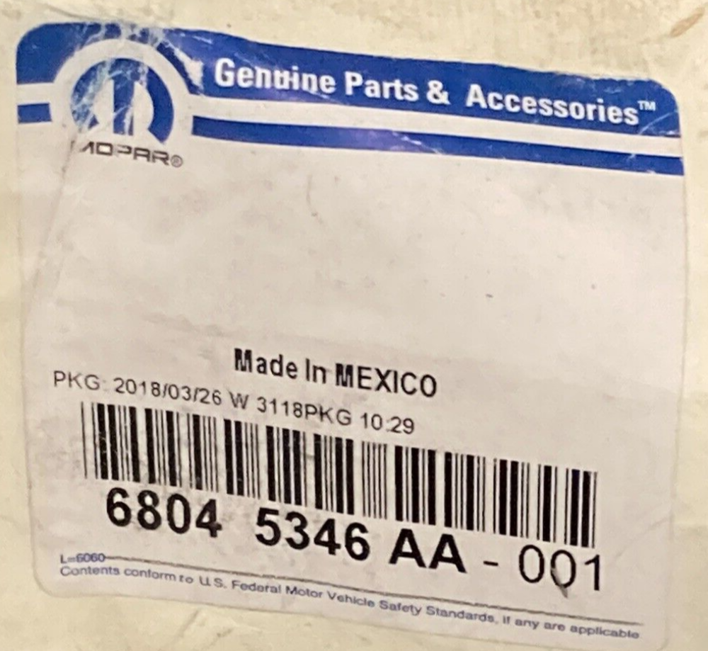 NEW GENUINE MOPAR 68045346AA Exhaust Pipe & Converter FITS JEEP