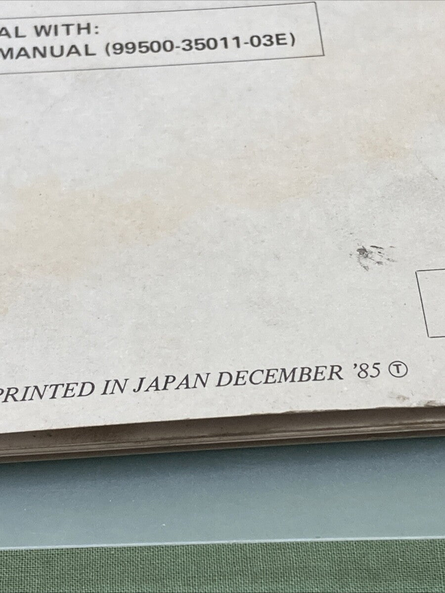 GENUINE SUZUKI 99501-35030-03E GS550 SUPPLEMENTARY SERVICE MANUAL 1985