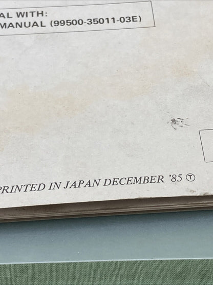 GENUINE SUZUKI 99501-35030-03E GS550 SUPPLEMENTARY SERVICE MANUAL 1985