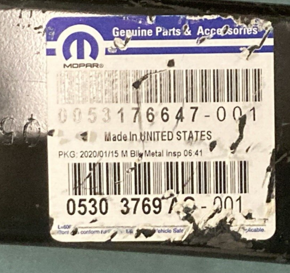 NEW GENUINE MOPAR 05303769AC Rear Bumper Reinforcement FITS JEEP