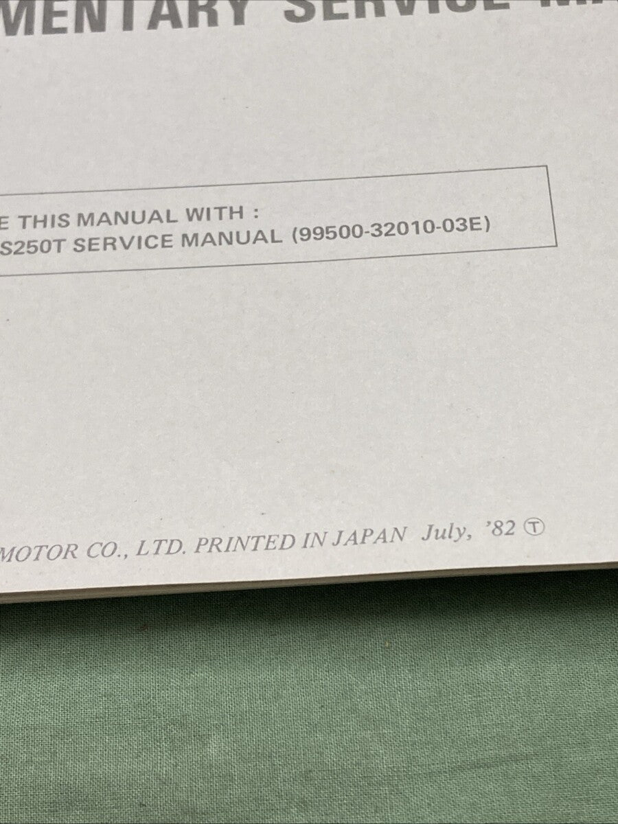 GENUINE SUZUKI 99501-32020-03E GS300L SUPPLEMENTARY SERVICE MANUAL 1982