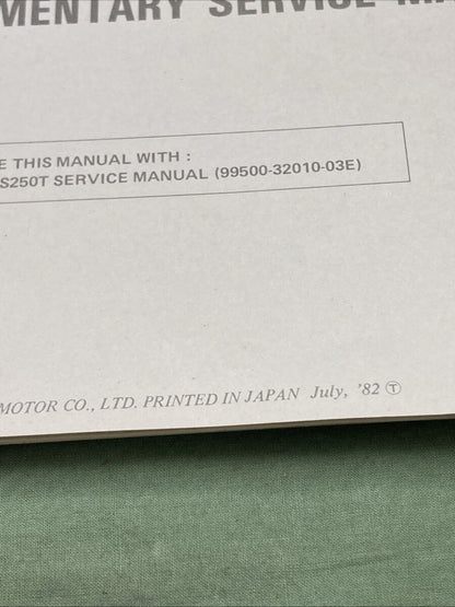 GENUINE SUZUKI 99501-32020-03E GS300L SUPPLEMENTARY SERVICE MANUAL 1982
