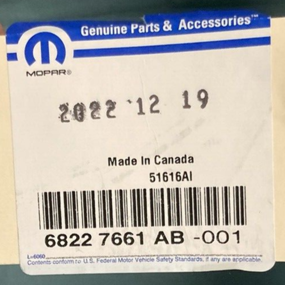 NEW GENUINE MOPAR 68227661AB Front Bumper Reinforcement FITS 2017-2025 Chrysler