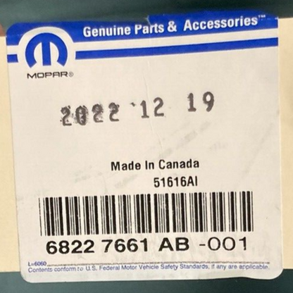 NEW GENUINE MOPAR 68227661AB Front Bumper Reinforcement FITS 2017-2025 Chrysler