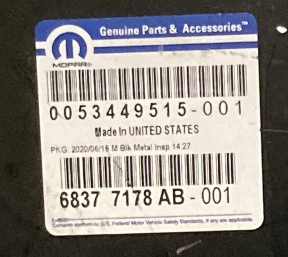 NEW GENUINE MOPAR 68377178AB Box Sill REAR FITS RAM