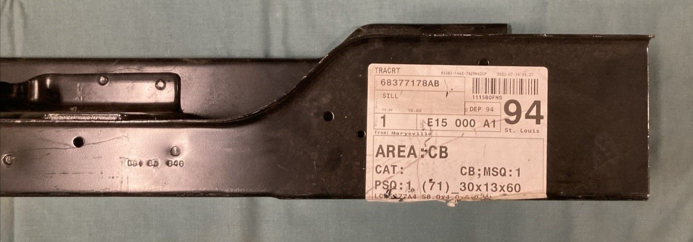 NEW GENUINE MOPAR 68377178AB Box Sill REAR FITS RAM