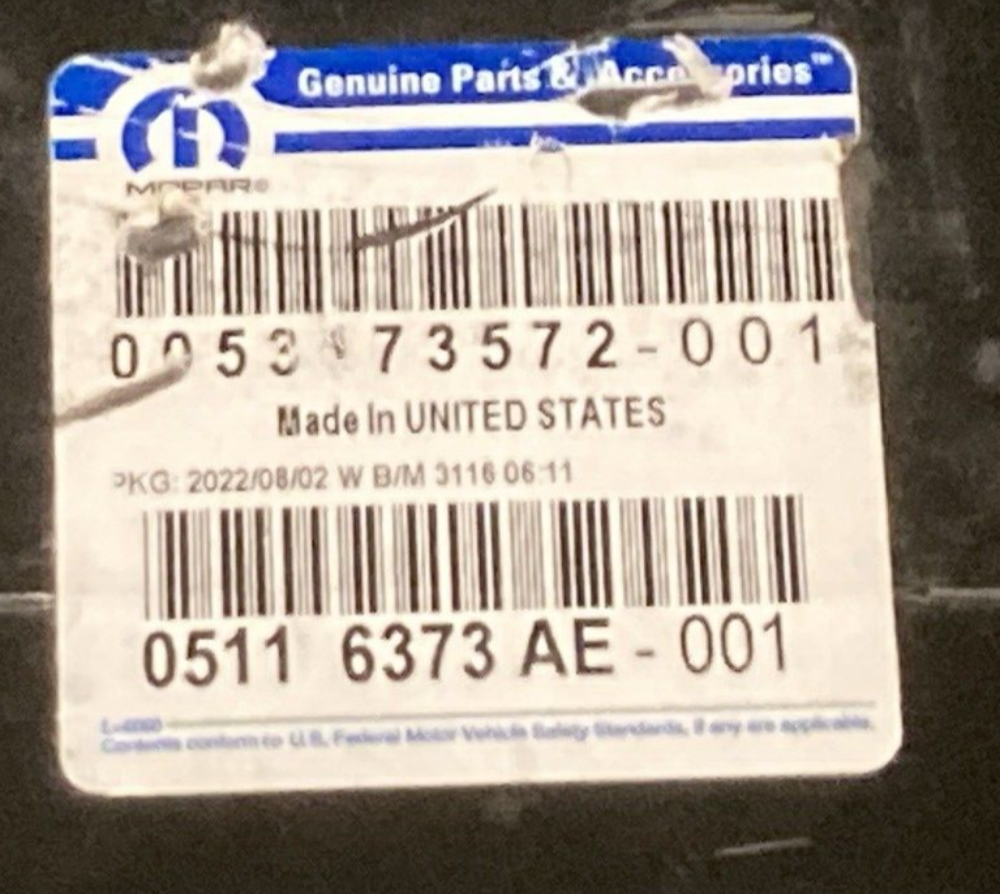 NEW GENUINE MOPAR 05116373AE Front Bumper Reinforcement FITS 2007-2017 Jeep